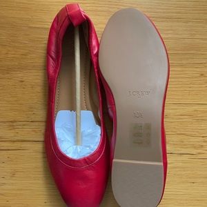J.  Crew Lizzie Leather Baller Flats 10.5